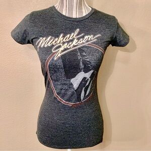 Michael Jackson Tee Large Jr Shrt-Slv Charcoal Gray Billie Jean Cotton T-Shirt